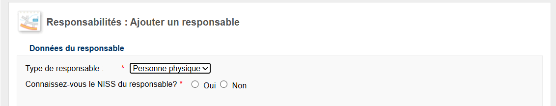 WIDE: responsibilities; 'esponsible person - Natural person WIDE: responsibilities; add a responsible person - Natural person